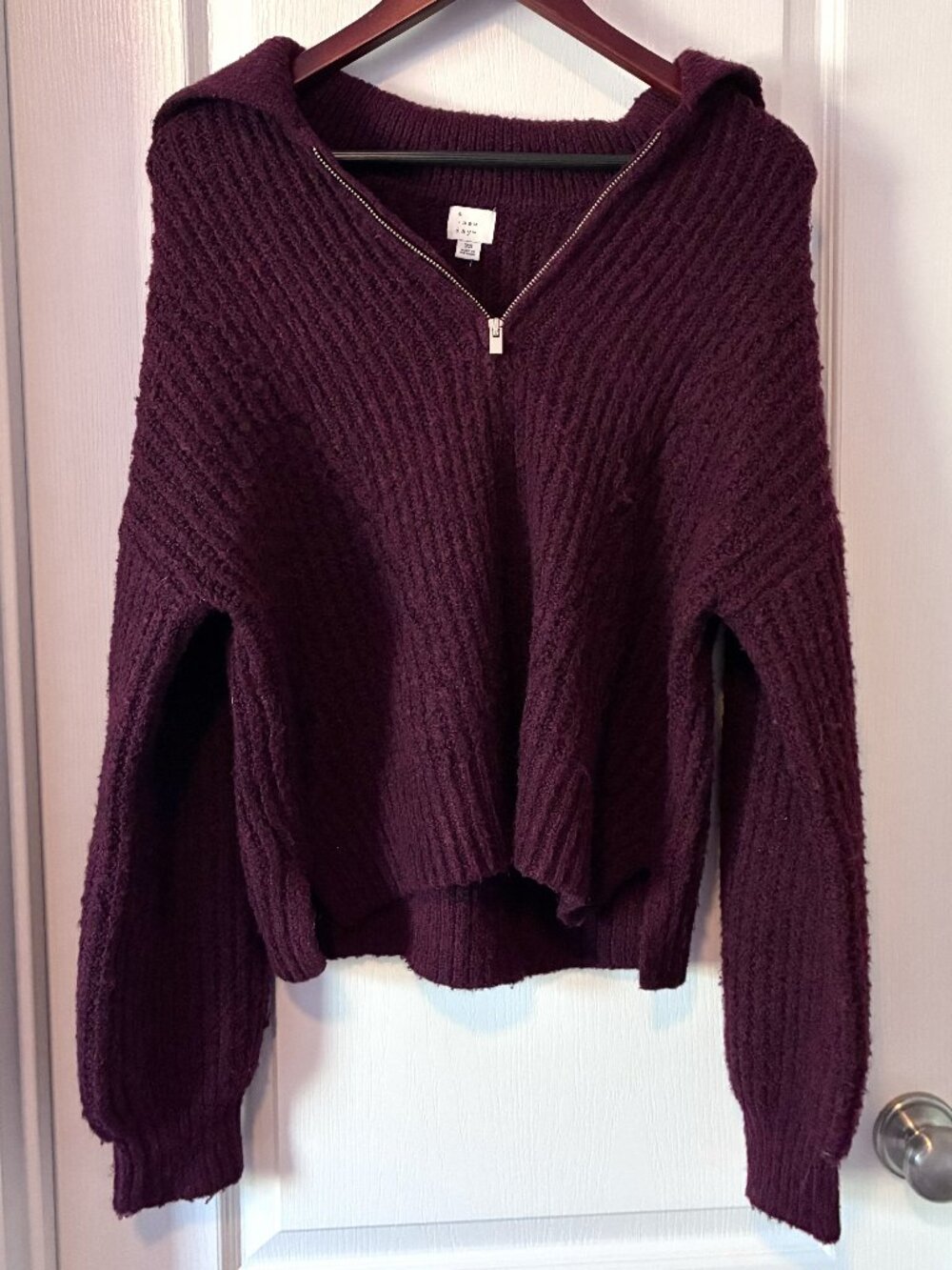 A New Day Burgundy Slouchy Sweater